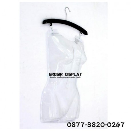 Jual Perlengkapan Toko Hanger Mika Body Bening